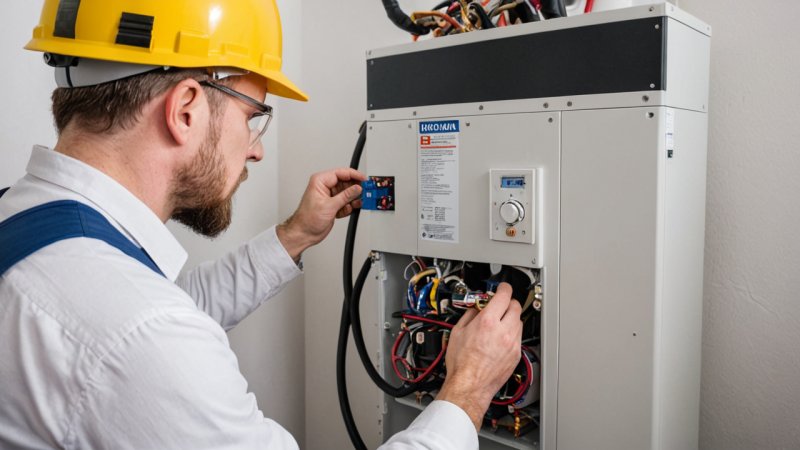 varmepumpe, elektriske problemer, vedlikehold, kvalifisert elektriker, norske forskrifter