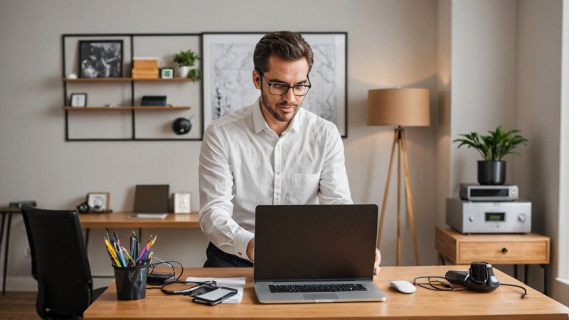 hjemmekontor, elektrisk sikkerhet, kvalifisert elektriker, elektriske problemer, hjemmekontor oppsett