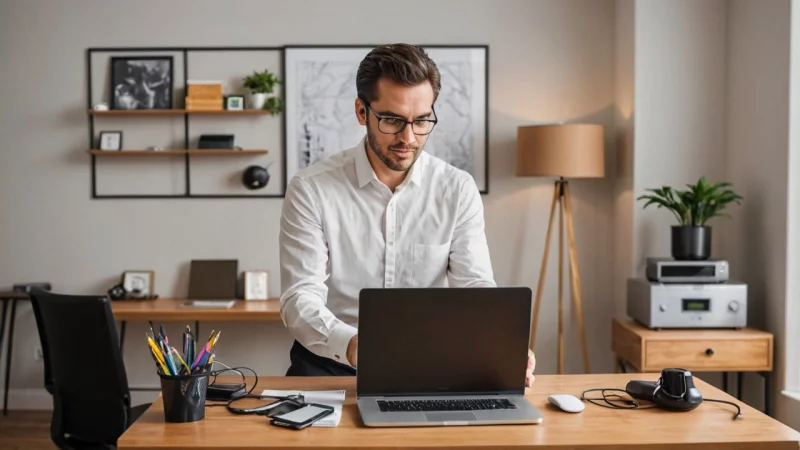 hjemmekontor, elektrisk sikkerhet, kvalifisert elektriker, elektriske problemer, hjemmekontor oppsett