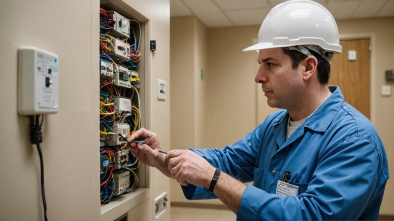 elektrisk sikkerhet, helsesektoren, kvalifiserte elektrikere, beste praksis for installasjon, elektriske forskrifter