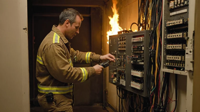 brannfarlige materialer, elektrisk sikkerhet, kvalifiserte elektrikere, elektriske forskrifter, forebyggingstips